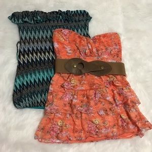 BONDLE!! 2 strapless tops 1 belt